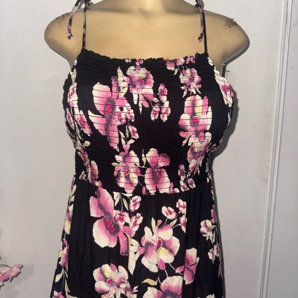 Free People Black and Pink Floral Maxi Dress - Picture 6 of 15